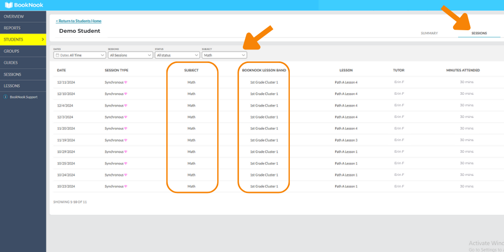 Streamlined Session View: Easily Track Subject, Lesson Band, and Attendance Featured Image